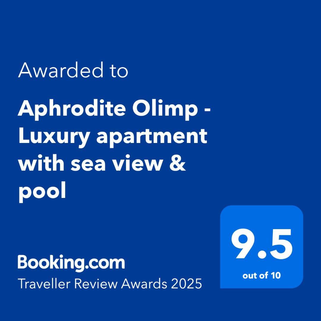 Aphrodite Olimp - Luxury Apartment With Sea View & Pool Eksteriør billede